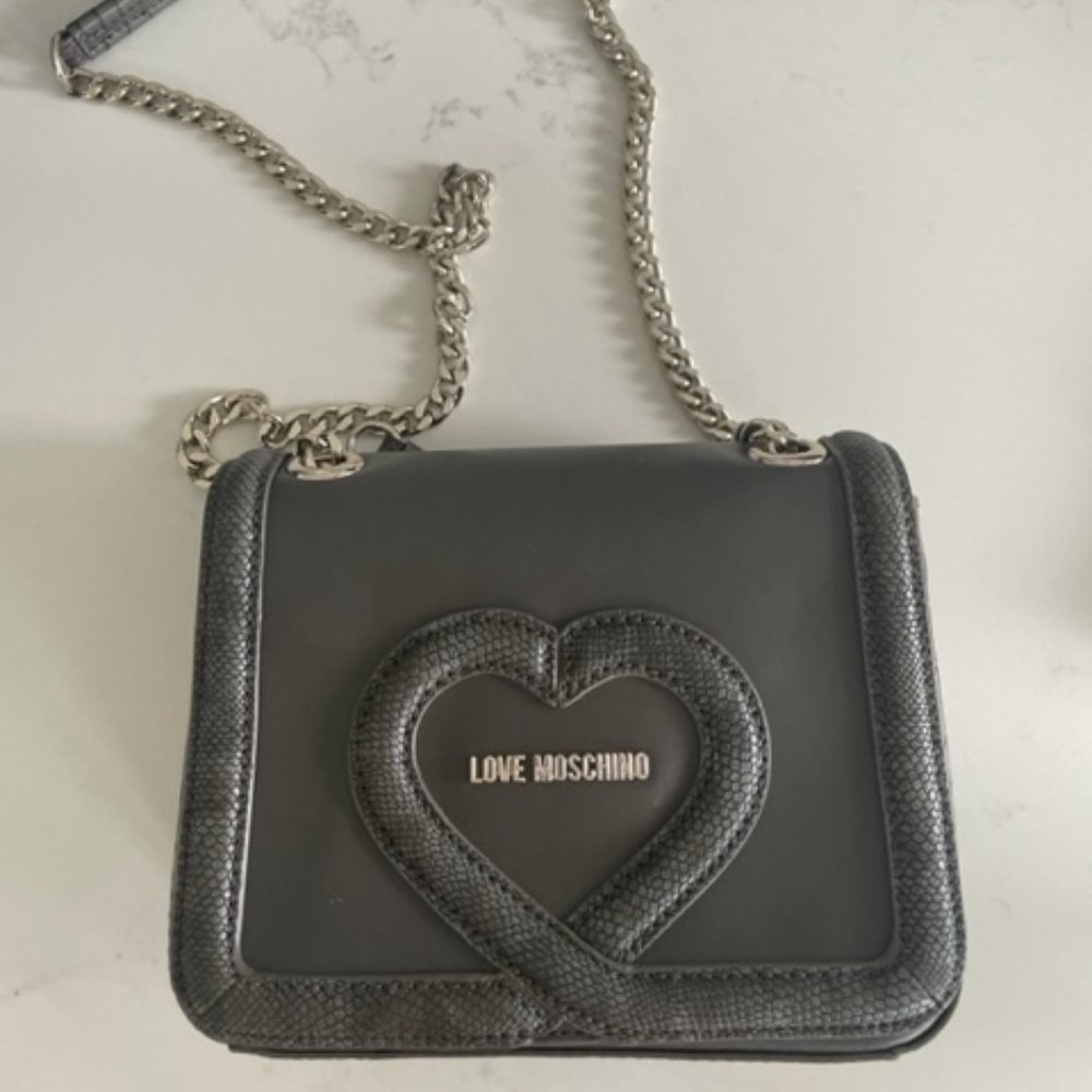 Love Moschino Gray Crossbody Bag
